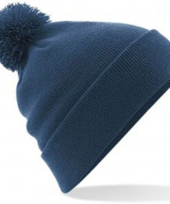 Alternative view of Personalised Petrol Blue PomPom Beanie