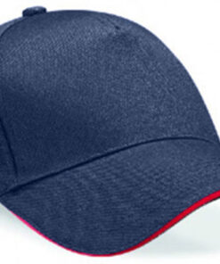 Alternative view of Personalised Navy Blue/Red Ultimate 5 Panel Cap