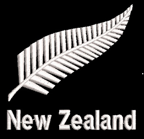 Embroidered New Zealand Full Zip Black Fleece - Image 2