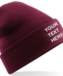 Personalised Burgundy Classic Beanie