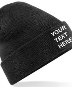Personalised Charcoal Grey Classic Beanie