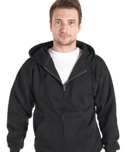 Alternative view of Personalised Black Zipped Hoody