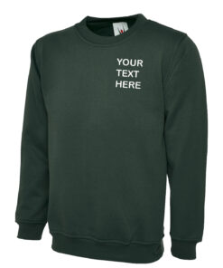 Personalised Bottle Green Sweatshirt