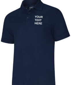Personalised Navy Blue Polo Shirt
