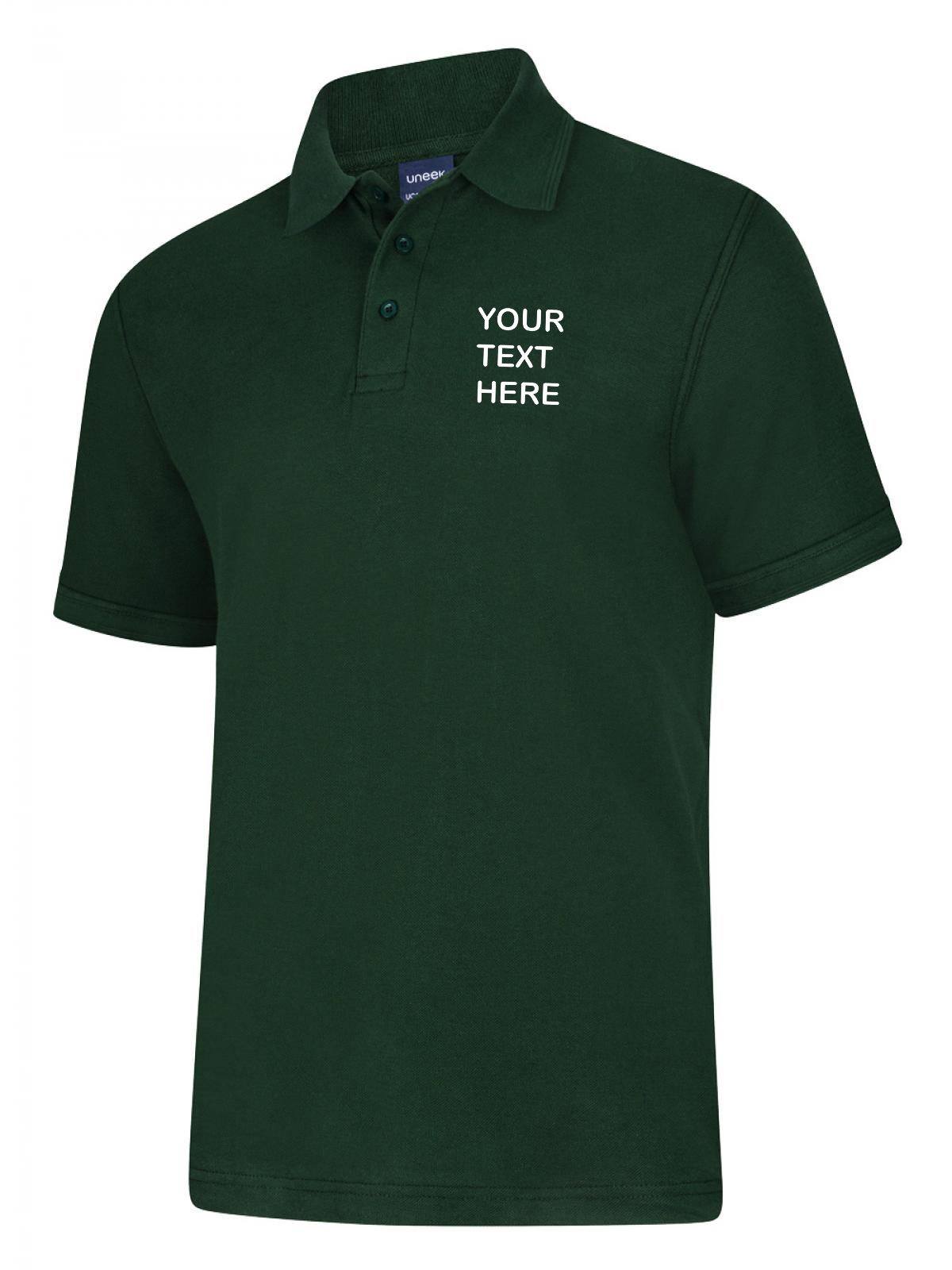 Personalised Bottle Green Polo Shirt