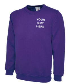 Personalised Purple Sweatshirt
