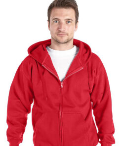 Alternative view of Personalised Red Zipped Hoody