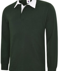 Alternative view of Personalised Bottle Green Rugby Shirt