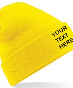 Personalised Yellow Classic Beanie