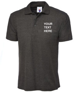 Personalised Charcoal Grey Polo Shirt