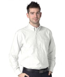 Alternative view of Personalised White Long Sleeve Oxford Shirt