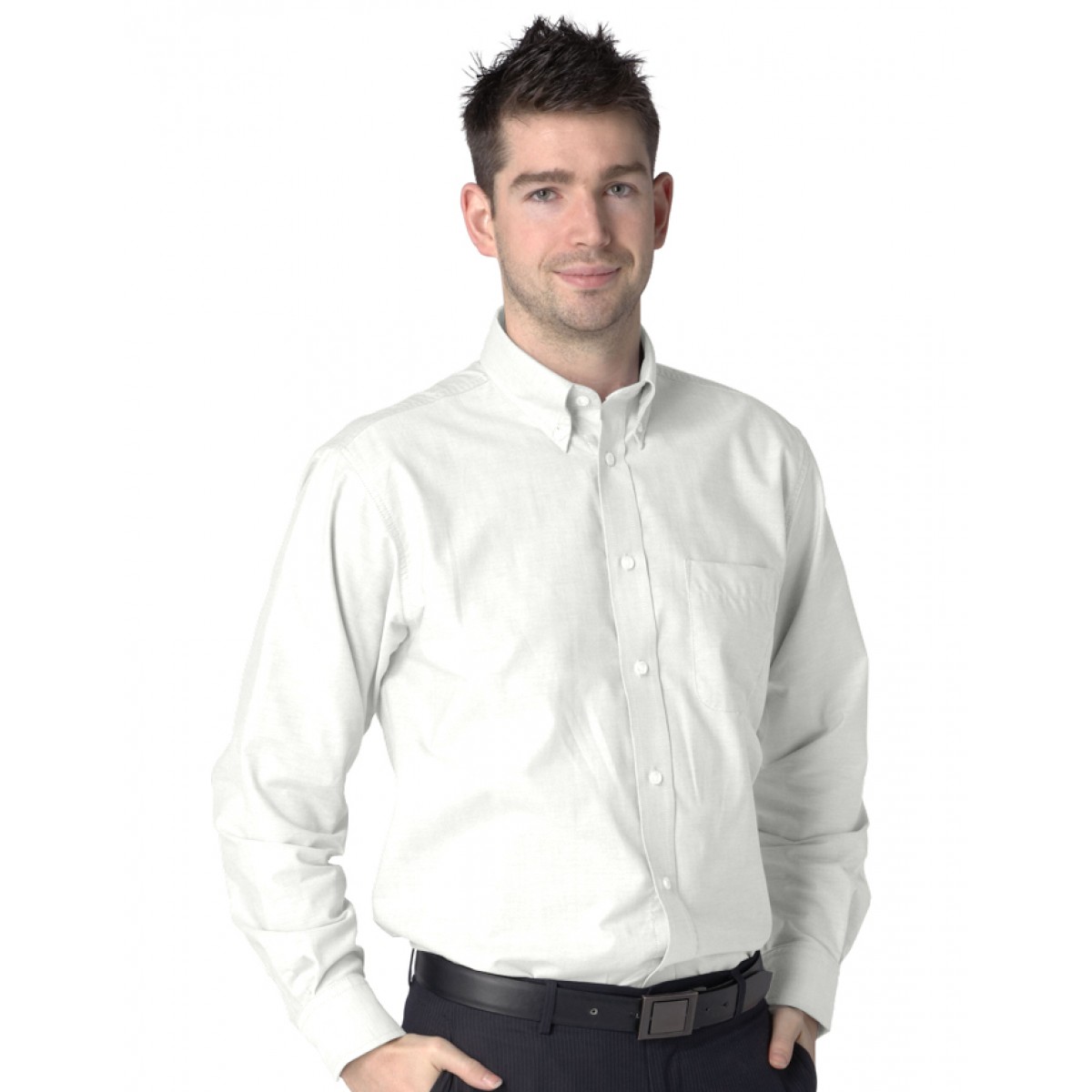 Personalised White Long Sleeve Oxford Shirt - Image 2