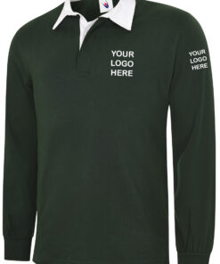 Personalised Bottle Green Rugby Shirt