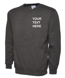 Personalised Charcoal Grey Sweatshirt