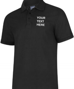 Personalised Black Polo Shirt