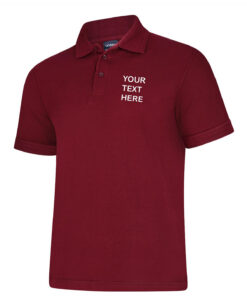 Personalised Maroon Polo Shirt