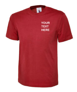 Personalised Red T-Shirt - Uneek